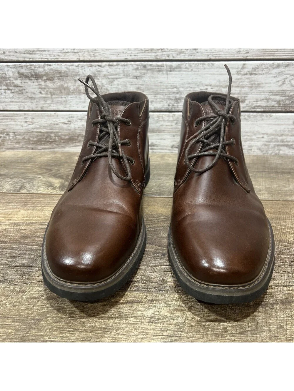 Nunn Bush Denali Waterproof Plain Toe Mens 14M Chukka Boot Brown Leather #84887